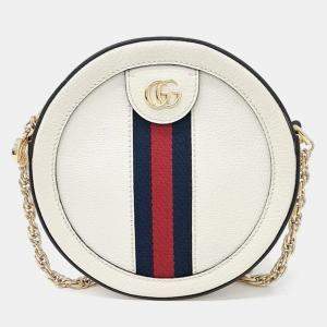 Gucci Off White Leather Mini Ophidia Crossbody Bag