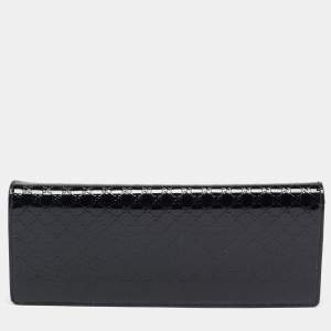 Gucci Black Microguccissima Patent Leather Small Broadway Clutch