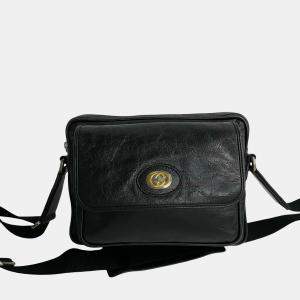 Gucci Black Leather Medium Morpheus Crossbody Bag 