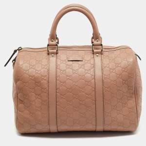 Gucci Beige Guccissima Leather Medium Joy Boston Bag