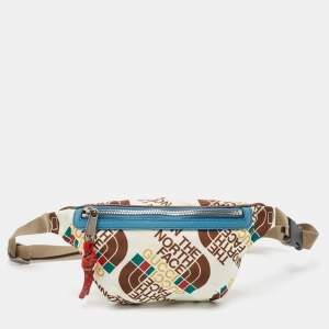 Gucci x The North Face Multicolor Print Nylon and Leather Belt Bag