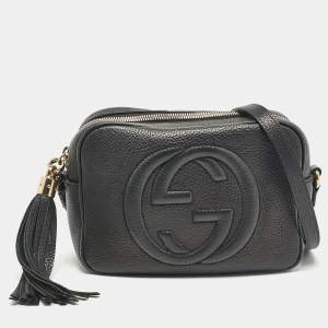 Gucci Black Leather Small Soho Disco Crossbody Bag