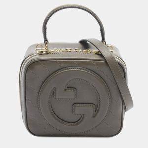 Gucci Sakai Be Green Calfskin Diagonal Stitched Blondie Top Handle Bag 