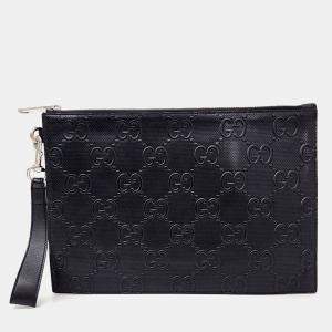 Gucci GG Emboss Clutch Bag