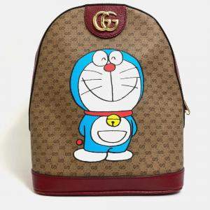 Gucci Beige x Red GG Supreme Backpack