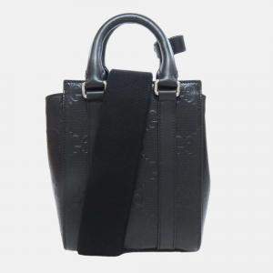 Gucci calf leather GG embossed handbag
