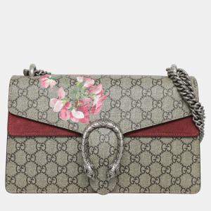 Gucci Multicolor Coated Canvas GG Supreme Blooms Small Dionysus Bag 