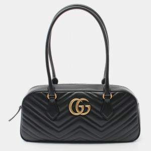 Gucci Gg Marmont Medium Tote Leather Black Bag