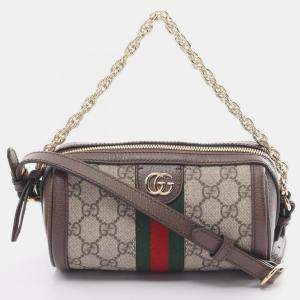 Gucci Ophidia Gg Supreme Coated Canvas Leather Beige Brown Multicolor Shoulder Bag