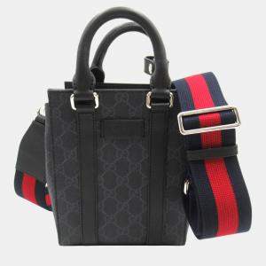 Gucci Black PVC coated canvas GG Supreme Mini bag