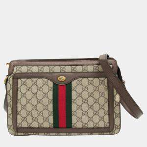 Gucci Ophidia Beige PVC Shoulder Bag