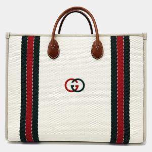 Gucci Interlocking Canvas Tote and Shoulder Bag