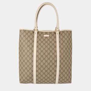 Gucci Gray White GG Tote Handbag