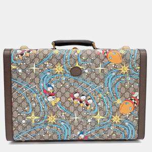 Gucci Brown GG Supreme X Disney Suitcase Bag