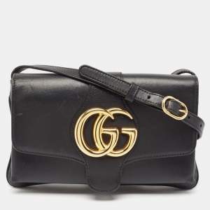Gucci Black Leather Small Arli Crossbody Bag