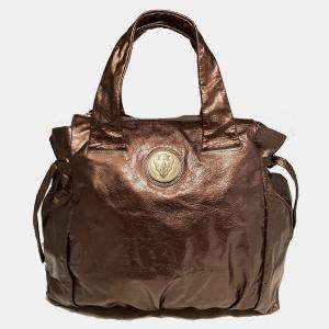 Gucci Bronze Patent Leather Hysteria Bag