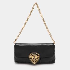 Gucci Black Leather Hysteria Chain Shoulder Bag