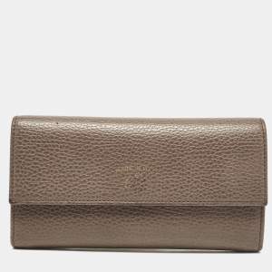 Gucci Beige Leather Swing Continental Wallet