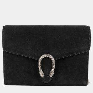 Gucci Black Suede Dionysus Mini Chain Crossbody Bag