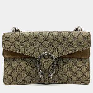 Pre Owned Gucci Beige Fabric Dionysus Chain Shoulder Bag