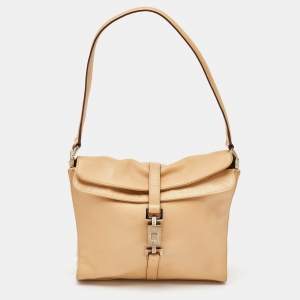 Gucci Beige Leather Jackie Shoulder Bag