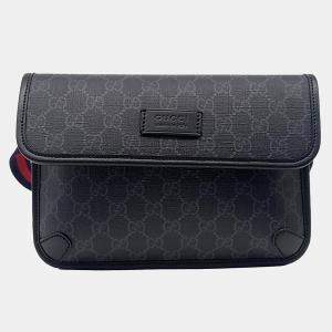 Gucci Black Leather Supreme Hip Sack