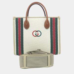 Gucci Beige Interlocking GG Canvas Tote and Shoulder Bag
