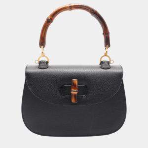 Gucci Black Calfskin Bamboo Night
