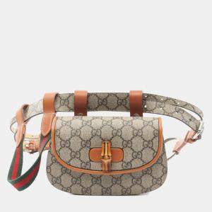 Gucci GG Supreme Canvas Mini Web Bamboo 1947 Belt Bag