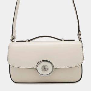  Gucci Ivory Leather Petite Mini Shoulder Bag