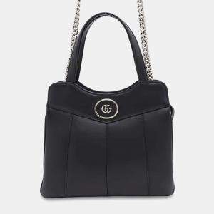 Gucci Black Leather Petit Gg Small Bag 