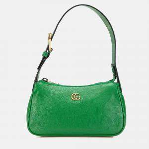 Gucci Green Leather Aphrodite Mini Shoulder Bag