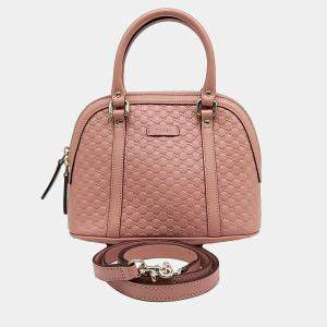 Gucci Pink Leather Micro Cimaline Mini Dome bag