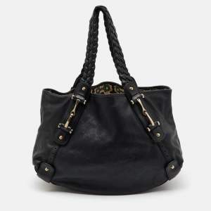 Gucci Black Guccissima Leather Pelham Shoulder Bag
