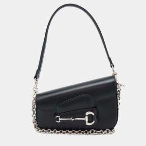 Gucci Horsebit 1955 Shoulder Bag Black Leather Size Mini