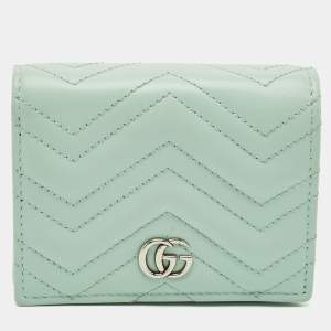 Gucci Matelassé Leather GG Marmont Card Case