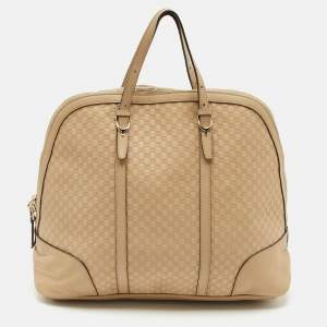 Gucci Beige Guccissima Leather Large Nice Dome Bag