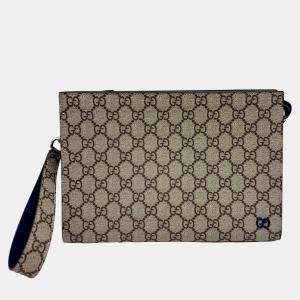 Gucci Beige PVC GG Detail Clutch