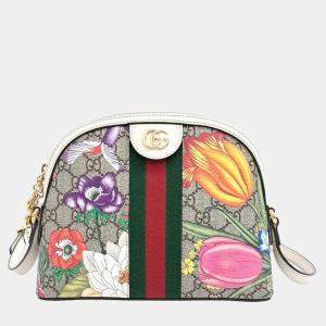 Gucci Multicolor Canvas and Leather Ophidia Supreme Flora crossbody Bag