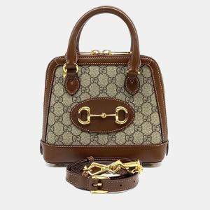 Pre Owned Gucci Horsebit 1955 Mini Top Handle Bag
