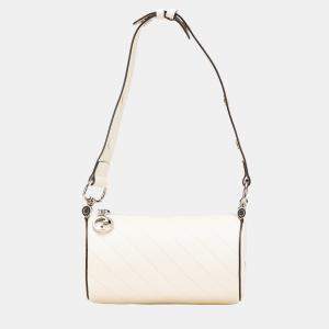 Gucci White Mini Leather Blondie Shoulder Bag