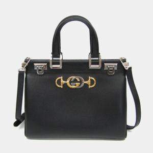 Gucci Black Leather Zumi Shoulder Bag