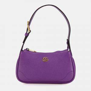 Gucci Purple Mini Leather Aphrodite Shoulder Bag