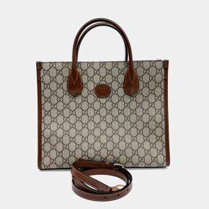 Gucci Beige Canvas GG small tote bag