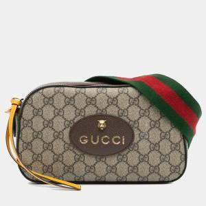 Gucci Beige/Brown GG Supreme Web Neo Vintage Crossbody