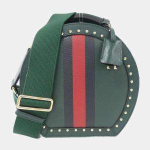 Gucci Green Leather Savoy Shoulder Bag