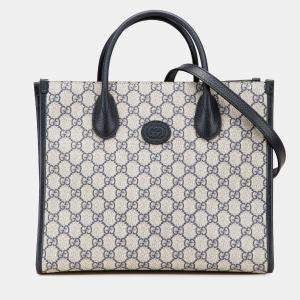 Gucci Beige Small GG Supreme Interlocking G Tote