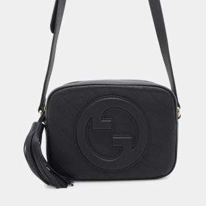 Gucci Black Leather Blondie Shoulder Bag Size Small