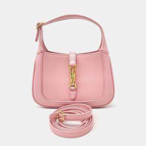 Gucci Pink Leather Jackie 1961 Mini Hobo Bag