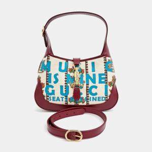 Gucci Multicolor Leather Jackie 1961 Small Hobo Bag
